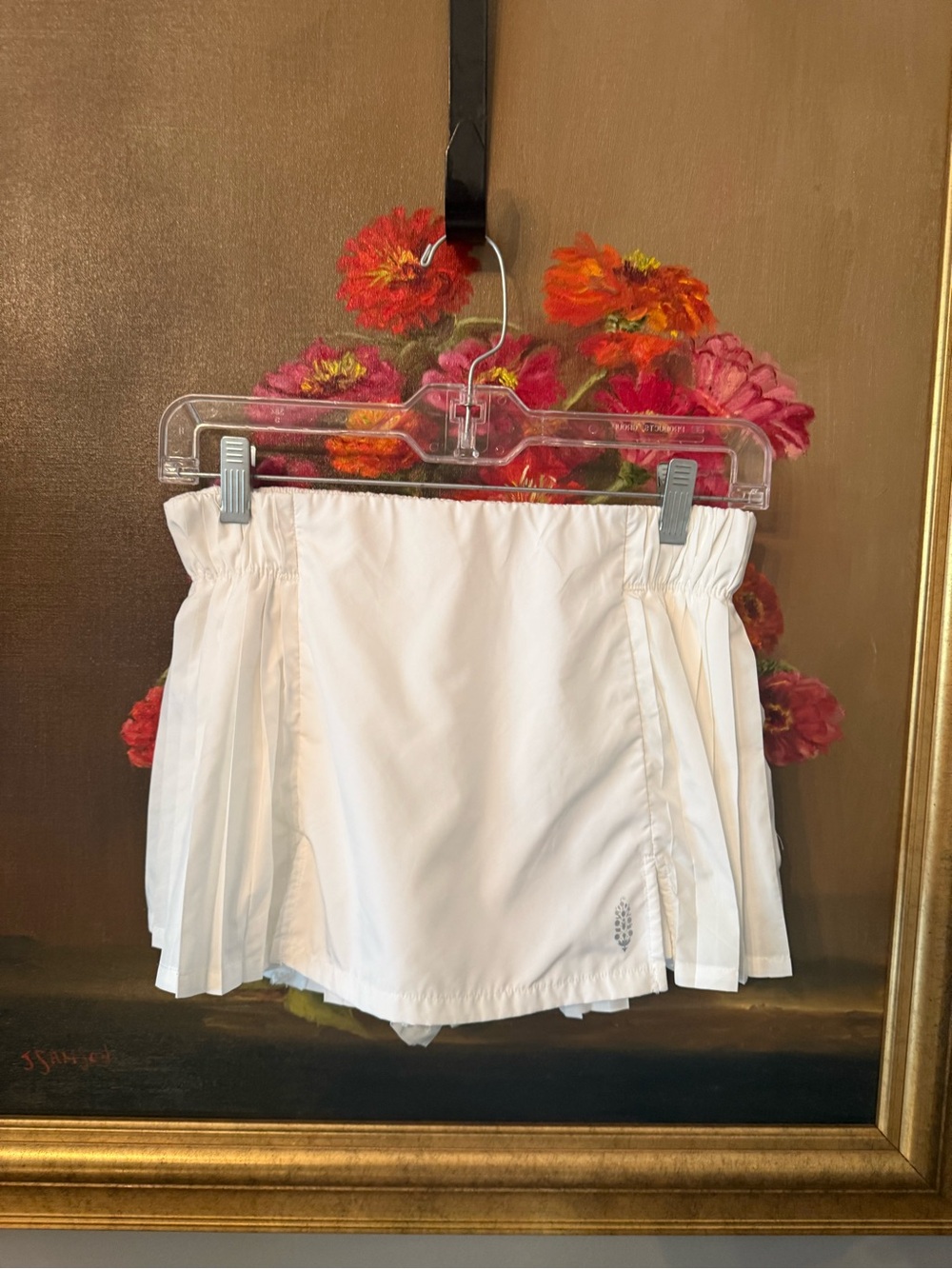 FREE PEOPLE MOVEMENT White Pleated Skort